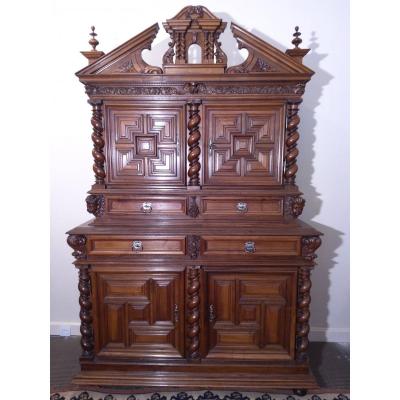 Buffet 2 Body In Walnut D Louis XIII Period